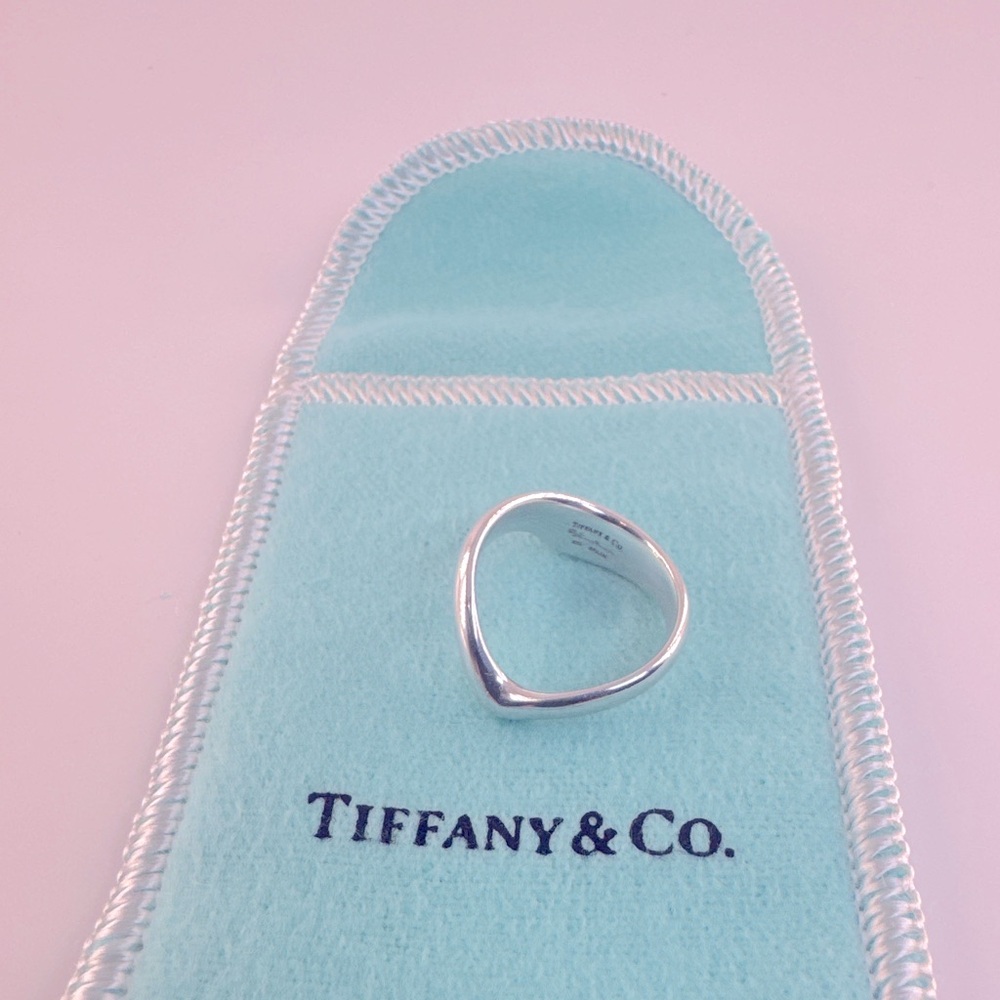 Tiffany & Co Wave Ring 925 Spain Size 4 Rare Sculptural Band Elsa Peretti - Picture 4 of 11
